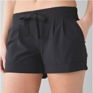 Lululemon Black cuffed shorts